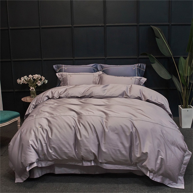 173119 Bộ chăn ga cưới chất cotton lụa thêu 4CT cao cấp hàng nhập 150-180x200cm