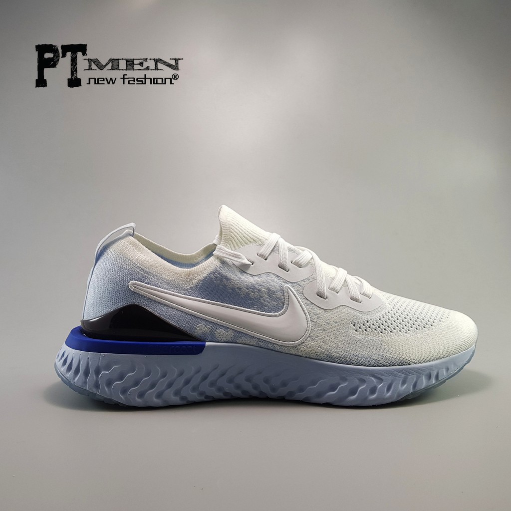 [video+ảnh thực] Giày Sneaker Epic React Flyknit 2 White Grey