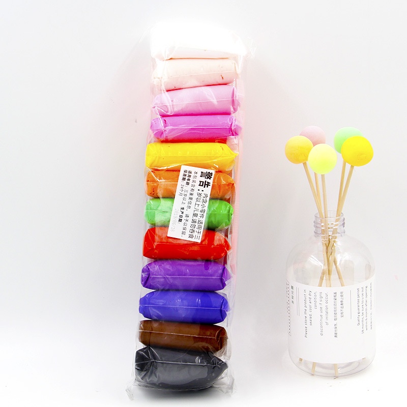 Combo 12 gói đất sét nhật Soft Clay tự khô, Nguyên liệu làm butter slime