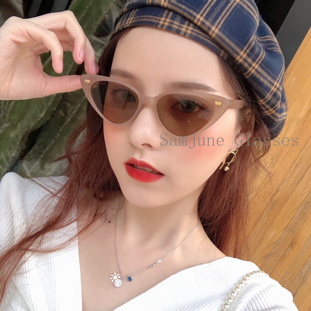 Kính mắt tam giác mắt mèo phong cách Âu Mỹ thời trang sành điệu cho nữ samjune