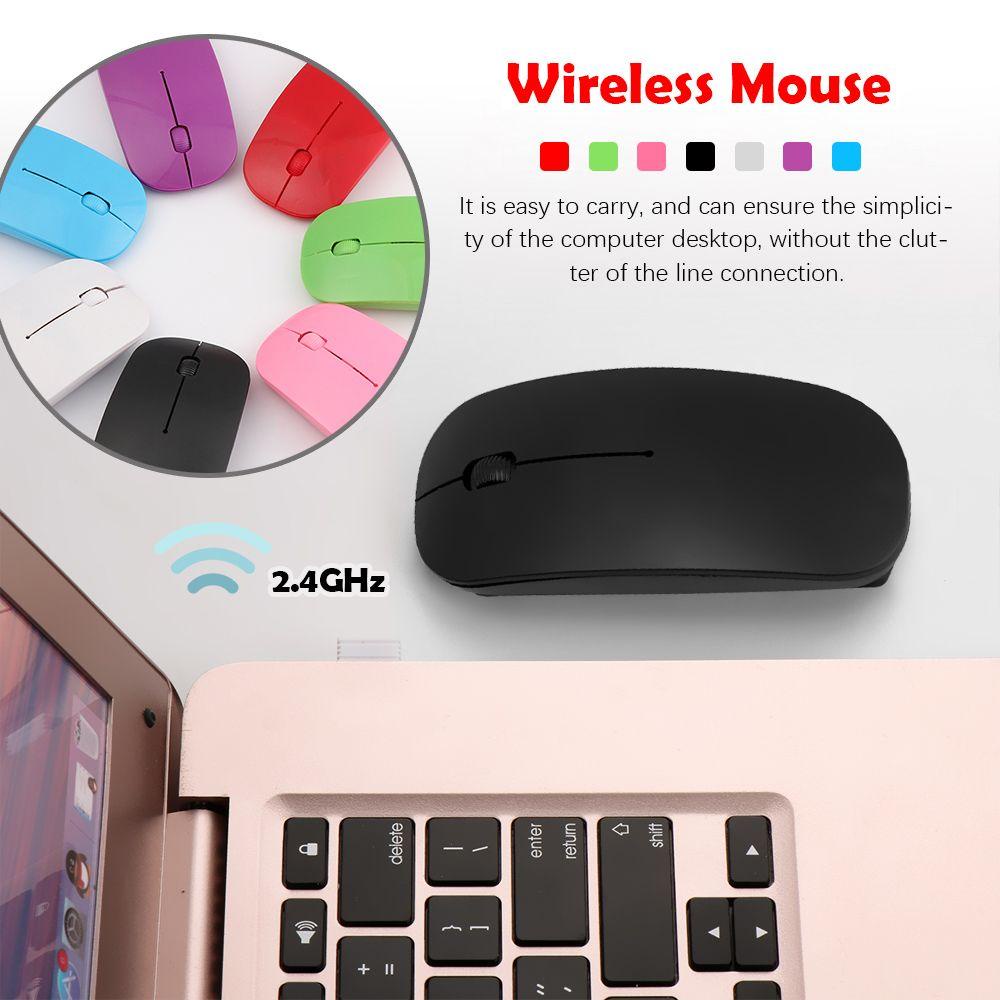Chuột Không Dây 2.4GHz Siêu Mỏng Kết Nối USB