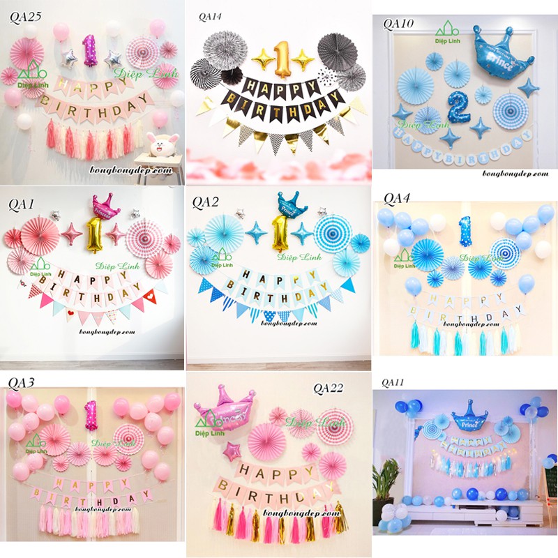 Combo Bộ HPBD Quạt Giấy Đơn Giản