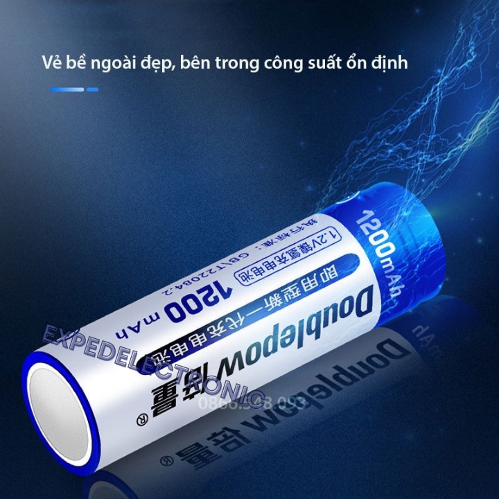Bộ sạc pin tiểu DP-B02 đa năng AA, AAA tặng hộp 4 viên pin AA1200