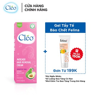 Kem Tẩy Lông Cho Da Nhạy Cảm Cleo Avocado Hair Removal Cream Sensitive Skin