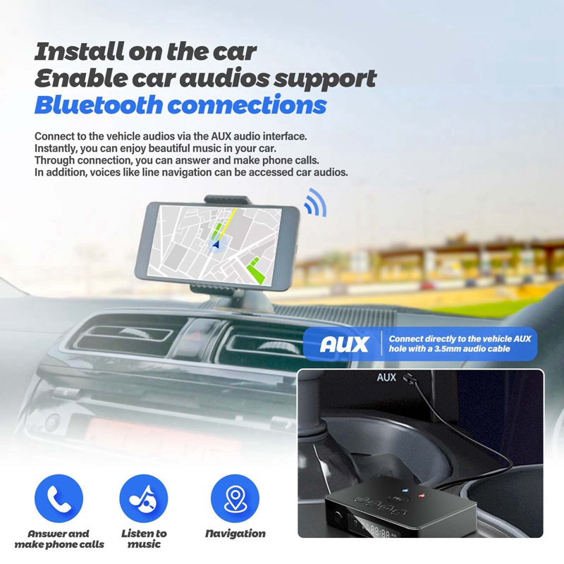Thiết Bị NhậN TruyềN Âm Thanh Bluetooth 2 Trong 1 NFC Cho TV / Xe Hơi / MP3