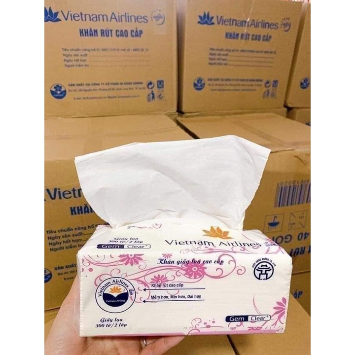 Khăn Giấy ❤️𝑭𝒓𝒆𝒆𝒔𝒉𝒊𝒑❤️ Khăn Giấy Lụa Cao Cấp, Khăn Giấy Rút VietNam , Bịch 300 tờ 3 lớp