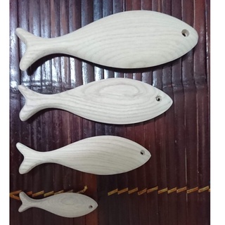 10 con Cá gỗ size 17cm chưa vẽ (cá mộc chưa vẽ) ảnh thật