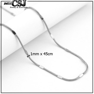 DÂY CHUYỀN NỮ INOX KIỂU MÌ 1MM DẬP CÁCH ĐIỆU - độc đáo, không đen, không gỉ, bền màu