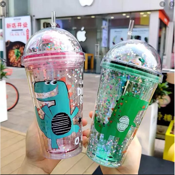 [GIỮ NHIỆT 24H] LY GIỮ NHIỆT PHA LÊ 2 LỚP CÁCH NHIỆT HÌNH KHỦNG LONG, MÈO KITTY DOREAMON ... SIÊU XINH - BÌNH ĐỰNG NƯỚC