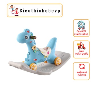 Ngựa bập bênh chòi chân 2 in1 vừa bập bênh vừa ủn chân cho bé