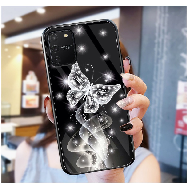 Ốp Lưng SAMSUNG S10 LITE mặt kính cường lực cao cấp