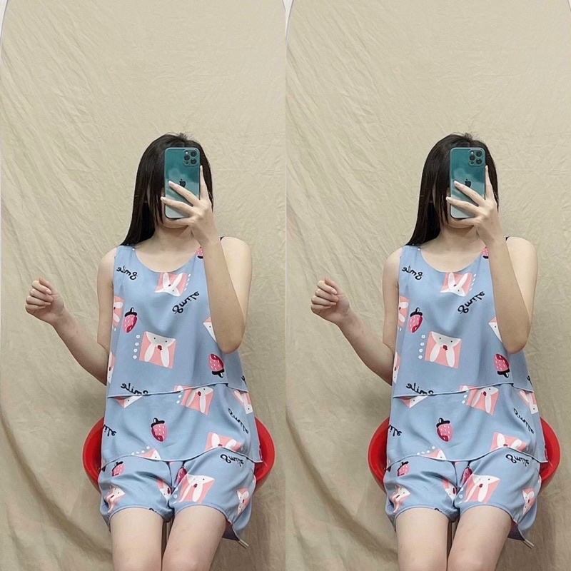 Bộ lanh bầu 2 tầng chất lanh loại 1 mềm mại siêu mát from rộng rãi thấm hút mồ hôibộ bầu mùa hè free size 43~70kg BBH21