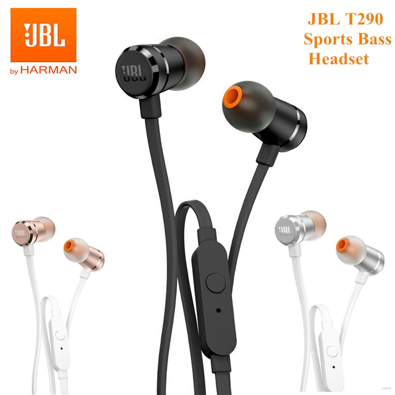 Tai Nghe Nhét Tai Thể Thao Jbl T290 3.5mm 1 Nút Bấm Có Micro Và Điều Khiển Từ Xa