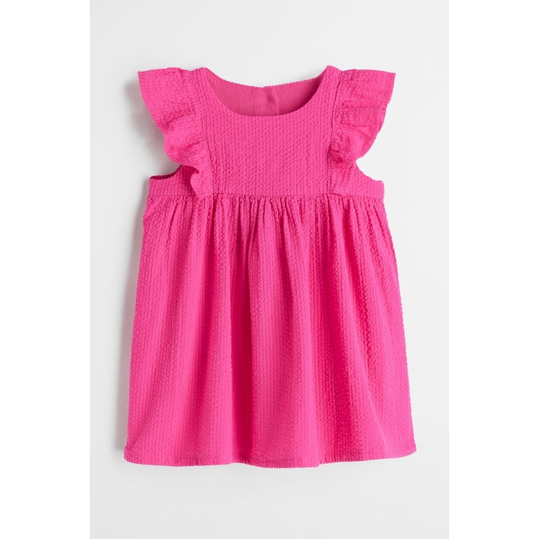 Váy xòe cotton hồng xanh HM H&M_hàng chính hãng authentic