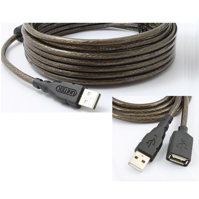 Cáp nối dài USB 10m Unitek Y-C429 USB 2.0 - Hàng chính hãng 100%, Bh 12 T