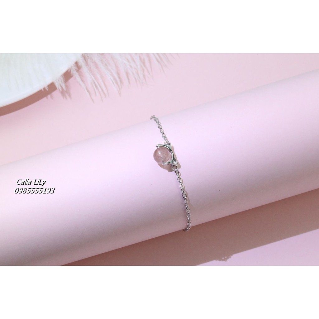 [FreeShip]Lắc Tay Bạc Ý 925 Mặt Mèo Xinh Hàn Quốc