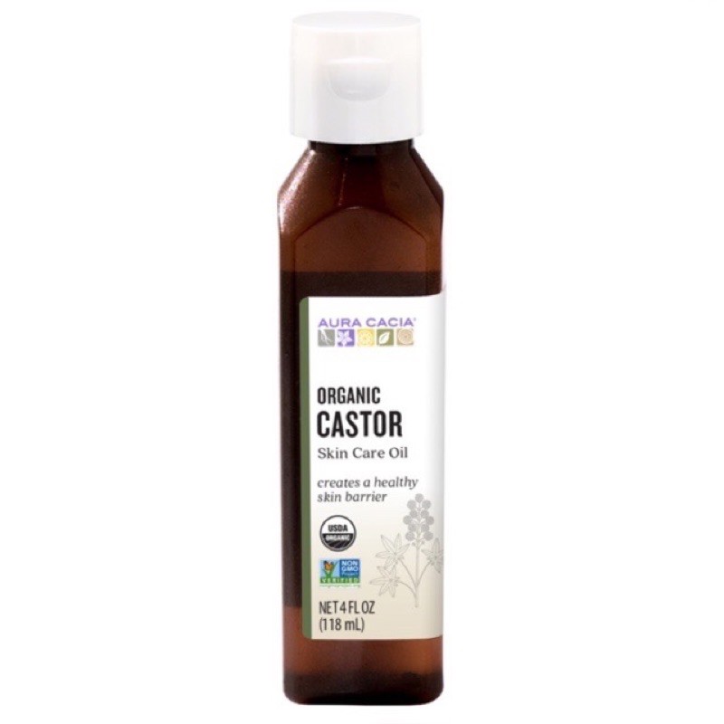 Dầu thầu Castor Oil Organic Aura Cacia 4oz (118ml)