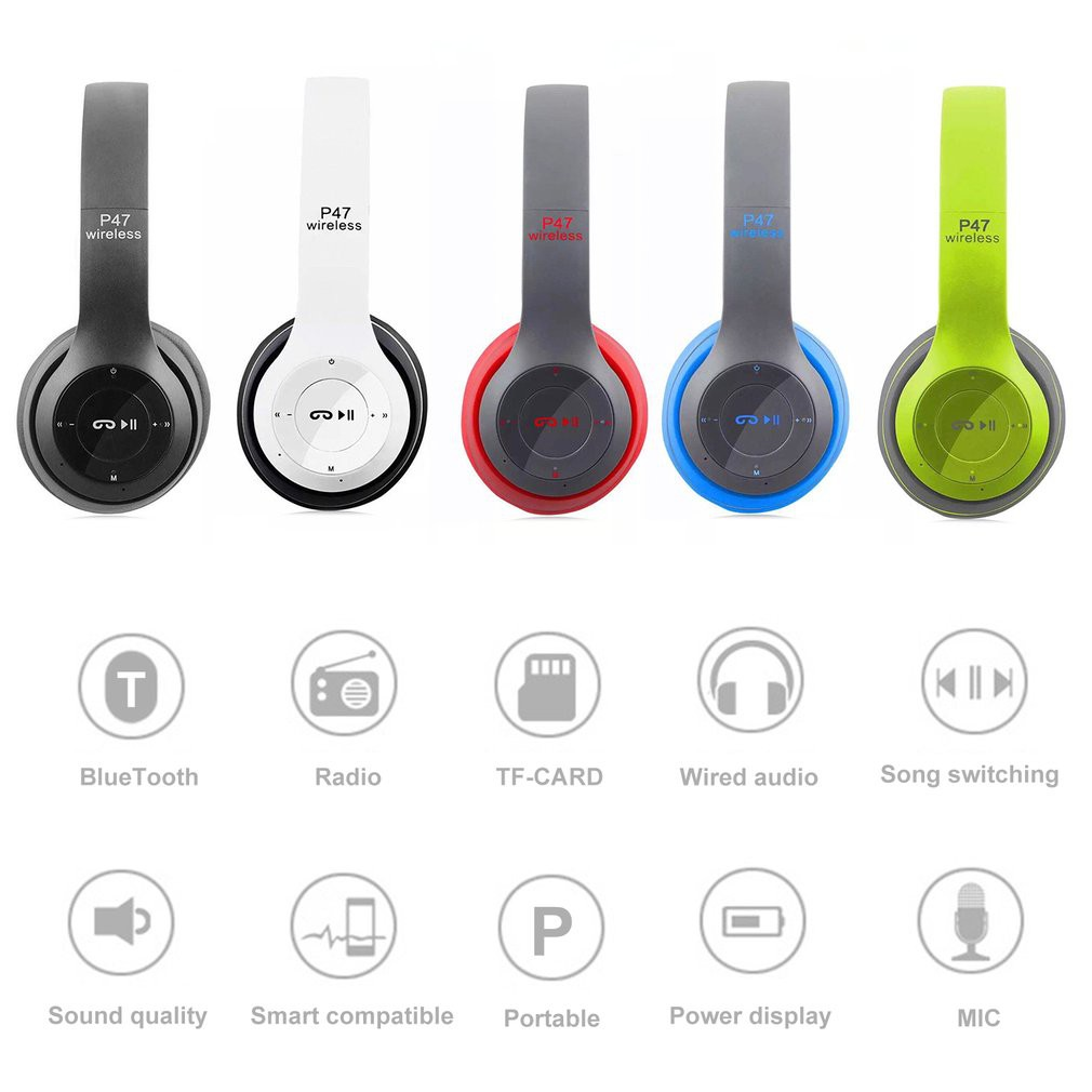 Tai Nghe Chụp Tai Bluetooth 4.1 Không Dây Âm Thanh Stereo Sống Động Cho Android Ios