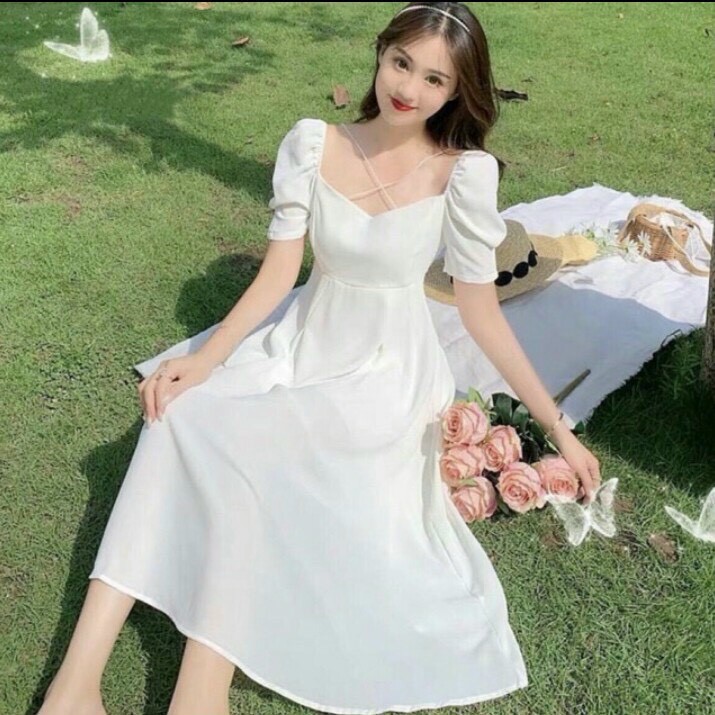 Váy trắng dự tiệc siêu xinh✅HÀNG CHUẨN LOẠI 1✅đầm mặc đi đám cưới,dạo phố,du lịch chuẩn stle hàn quốc-min.house86 | BigBuy360 - bigbuy360.vn