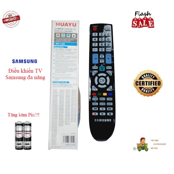 Remote Điều khiển TV Samsung đa năng các dòng tivi Samsung LCD/LED/Smart TV- Hàng tốt tương thích 100%Tặng kèm Pin