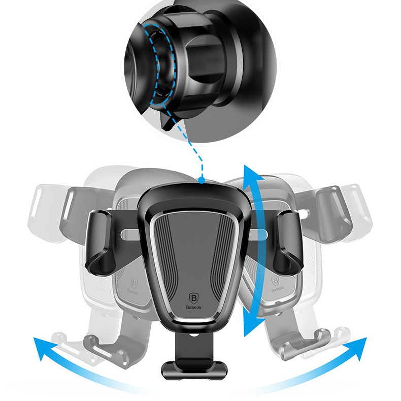 Giá Đỡ Điện Thoại Baseus Gravity Siêu Bền, Siêu Chắc Chắn Gắn Cửa Gió Xe Hơi, Ô Tô [Hàng Loại Tốt]