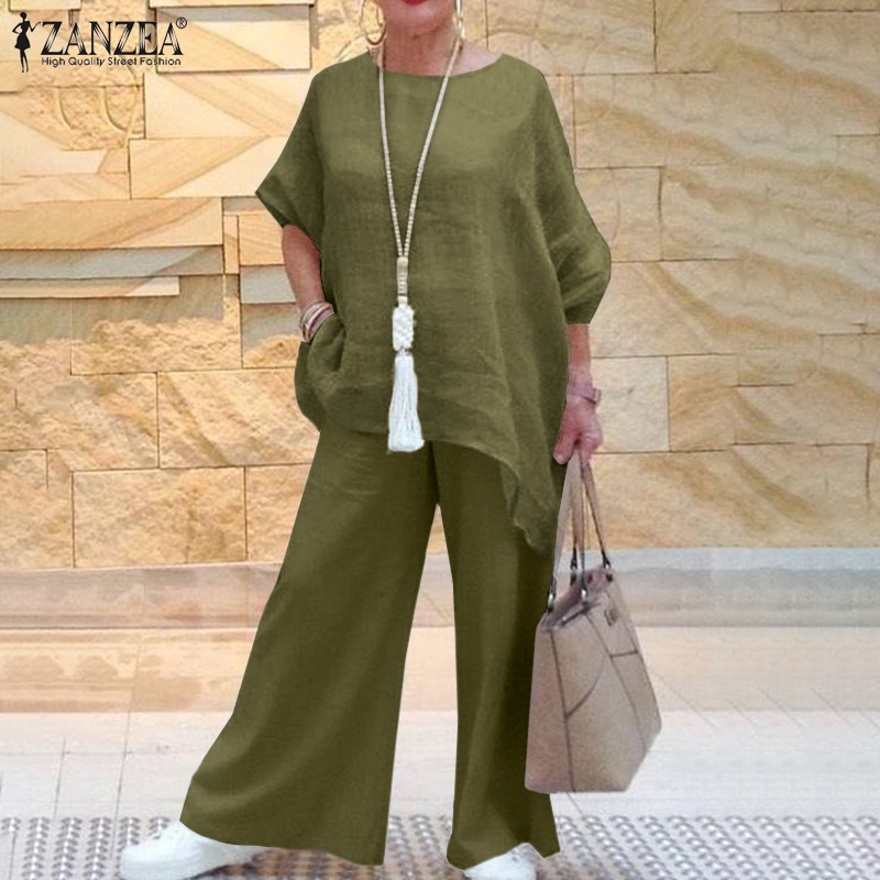 Trang phục Zanzea gồm áo cánh dơi và quần lưng thun sành điệu cho nữ