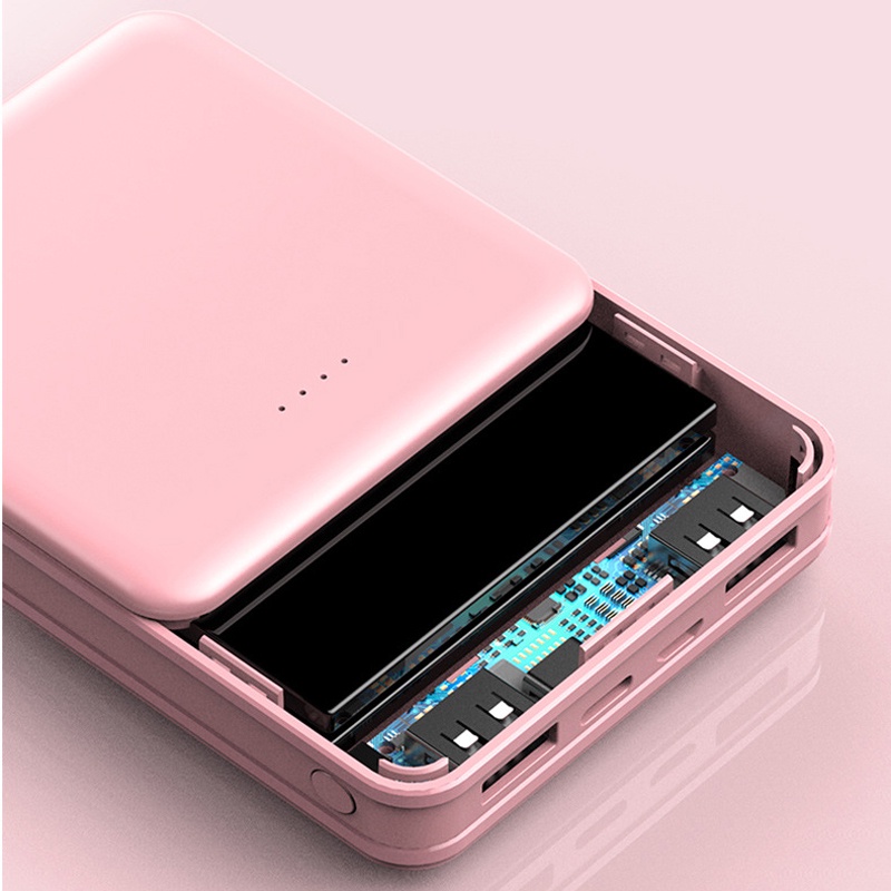 Sạc dự phòng KRECOO 10000mAh kiểu dáng mini in hình động vật dễ thương 2 cổng USB