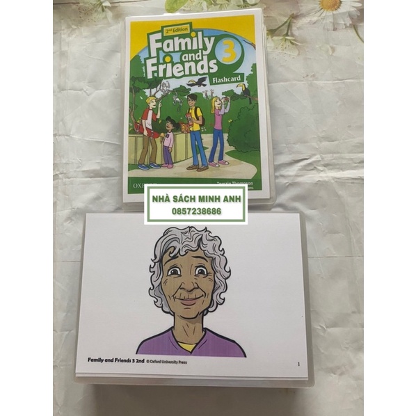 Flashcard FAMILY AND FRIENDS STARTER,1,2,3,4,5 (2nd - khổ A5- ép plastic)