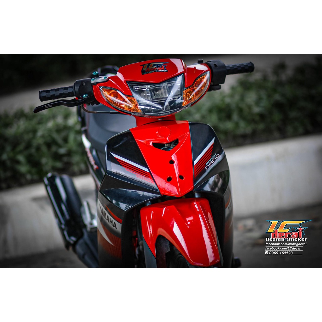 [Siêu Sale] [FreeShip] Tem Decal Rời mẫu spark NANO cho sirius đỏ đen - không bay màu