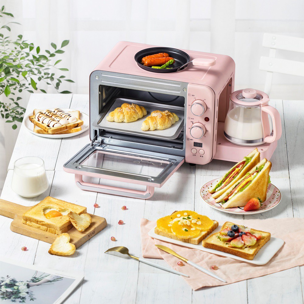 Lò Nướng Bear Đa Năng Màu Hồng 11L 900W - Hàng Chính Hãng ( Order )