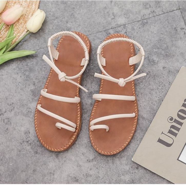 Sandal xỏ ngón dây ngang đế mềm, quai chun hậu - S18