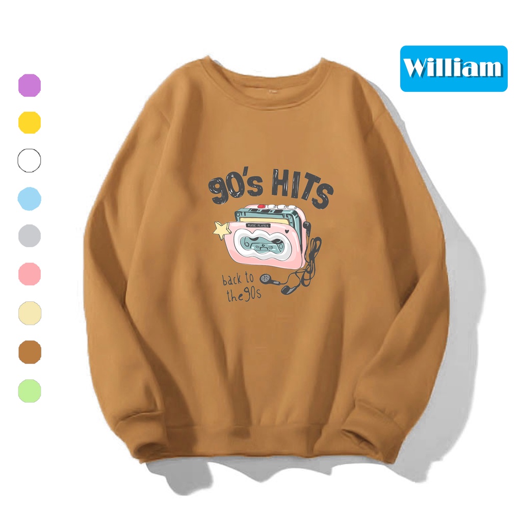 Áo sweater nam nữ in hình cực cute chất nỉ dày dặn, hợp làm áo cặp William - DS197