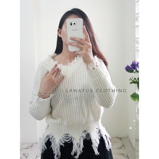 [CÓ ẢNH THẬT] Áo len rách gấu