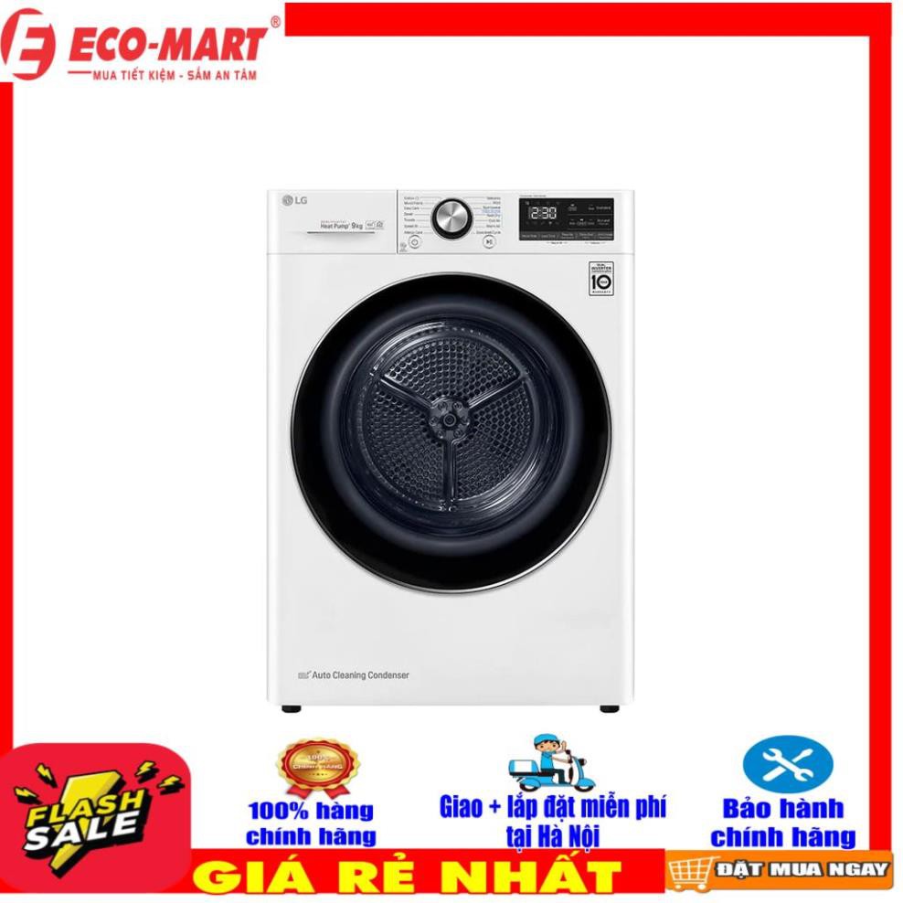 DVHP09W - Máy sấy bơm nhiệt LG Inverter 9 Kg DVHP09W - Heatpump