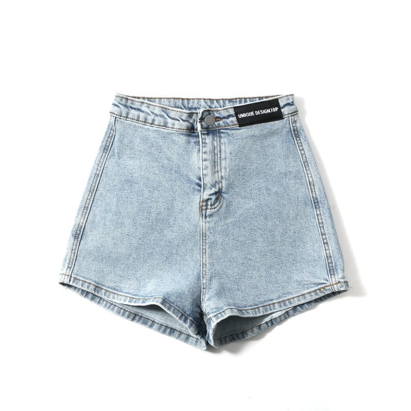 Quần Short Denim Lưng Cao Dáng Chữ A Ống Rộng Thời Trang Mùa Hè Cho Nữ Plus Size