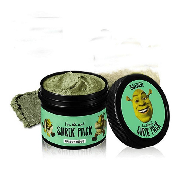 Mặt Nạ Đất Sét Bạc Hà Dreamworks I'm The Real Shrek Pack và Mặt Nạ Pink Pack Hàn Quốc 110g