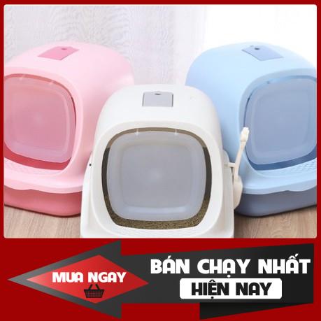 [❌GIÁ SỈ❌] Nhà vệ sinh cho mèo có nắp đậy 49x38x38 + Tặng xẻng ❤️