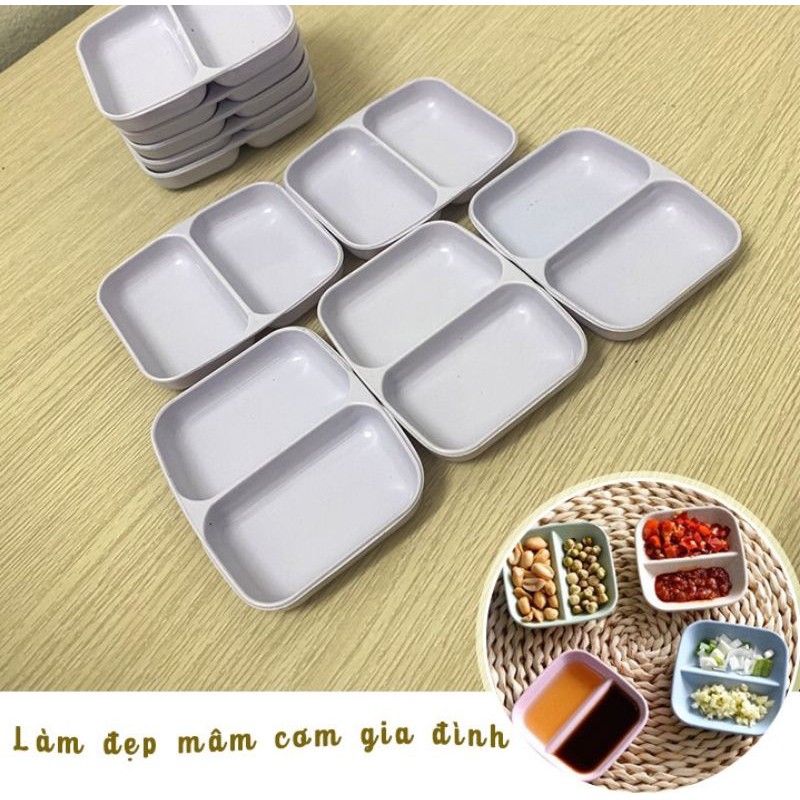 Đĩa phíp chấm 2 ngăn nhựa Việt Nhật