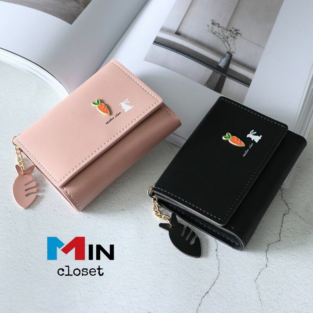 Ví bóp nữ  𝑭𝑹𝑬𝑬𝑺𝑯𝑰𝑷  Ví cầm tay nữ mini nhỏ gọn hình thỏ dễ thương Mincloset V01