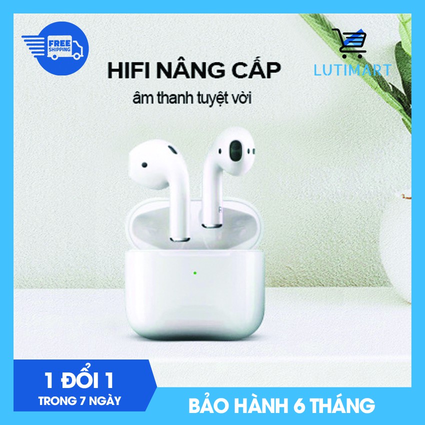 Tai nghe Bluetooth không dây Airpods Pro 4 tích hợp tất cả điện thoại Apple iPhone, Samsung, Oppo, Xiaomi, Sony, VSmart