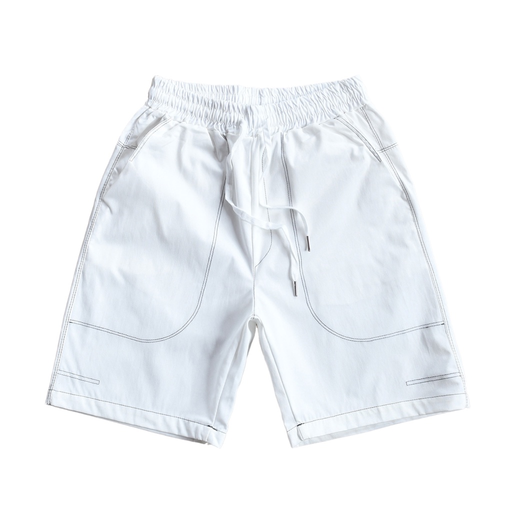 Quần Short Thể Thao Dáng Rộng Phối Túi Lớn Phong Cách Hàn Quốc Thời Trang Cho Nam Size M-3XL