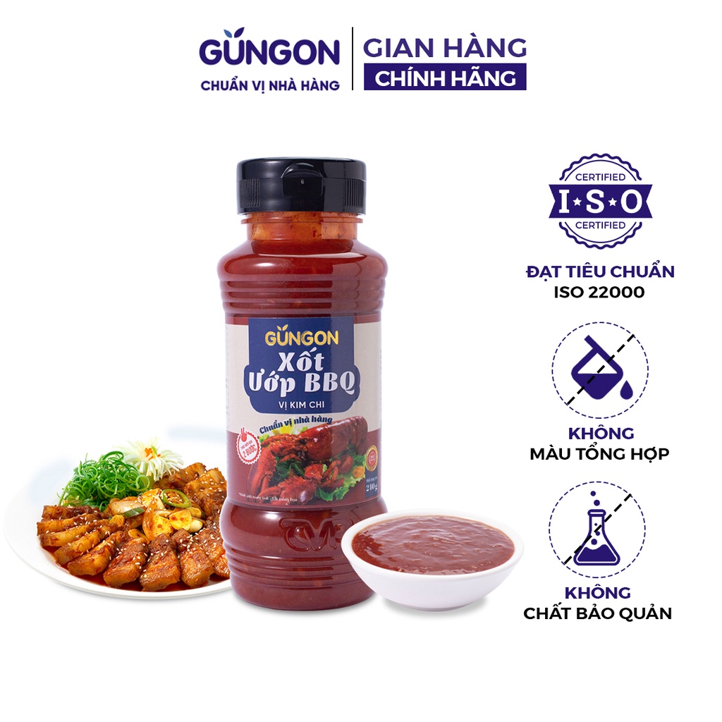 Xốt ướp BBQ vị kim chi GUNGON gia vị sốt chấm đồ nướng hải sản đậm đà 240gr