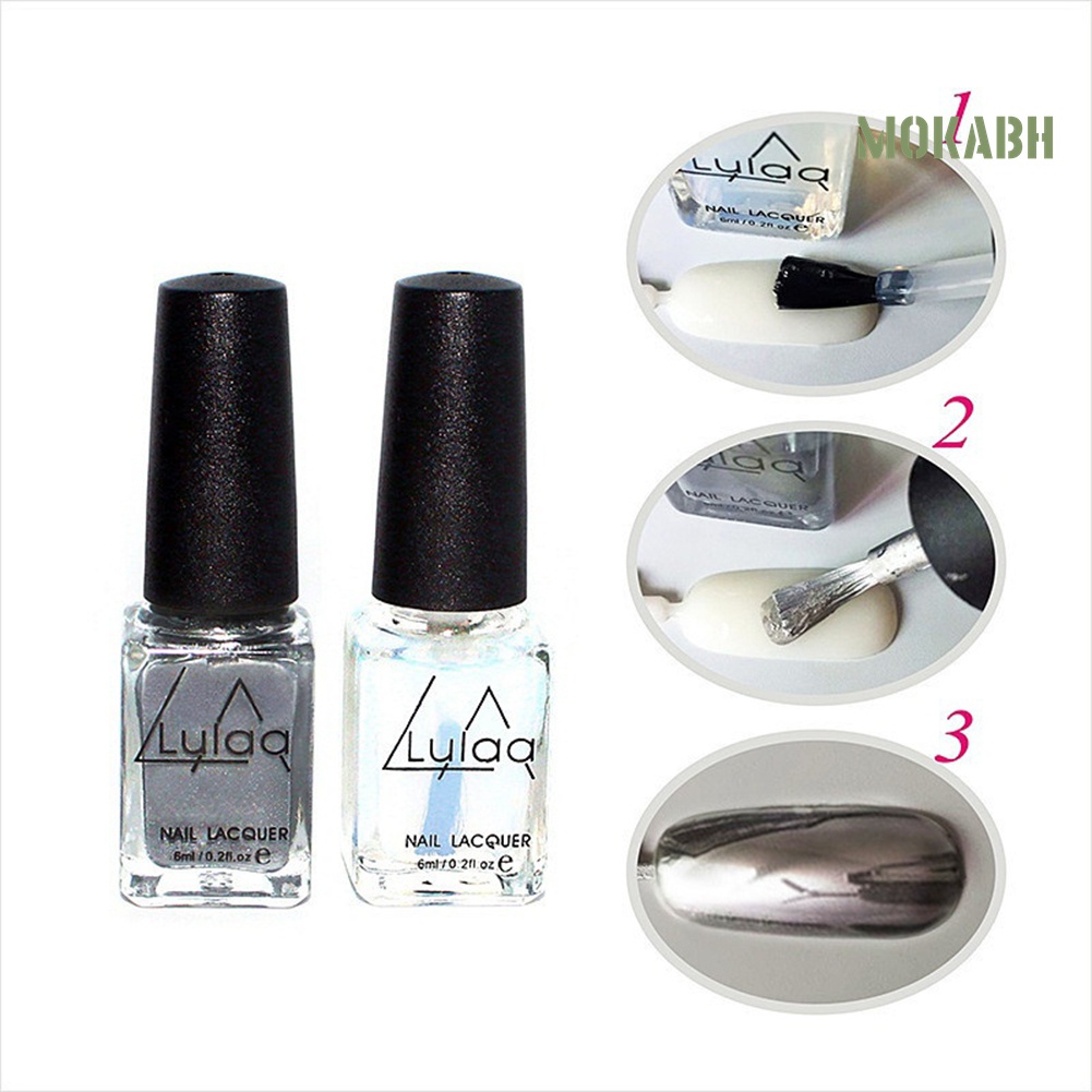 Bộ 2 Lọ Gel Sơn Móng Tay Hiệu Ứng Tráng Gương Màu Sắc Thời Trang