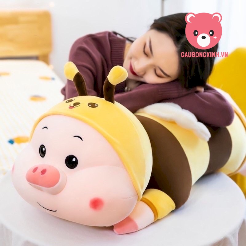 Gấu Bông Lợn Ong đáng yêu đủ size 75cm-1m2, Thú nhồi bông Heo Ong vàng cute, Quà tặng gấu bông gaubongxinh.vn