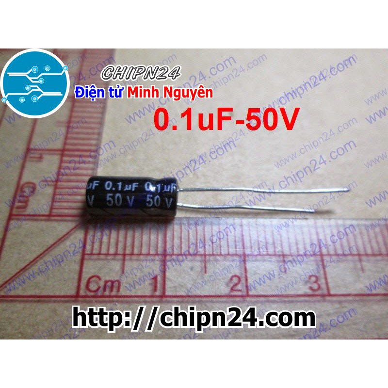 [25 CON] Tụ hóa 0.1uF 50V (5x12mm)