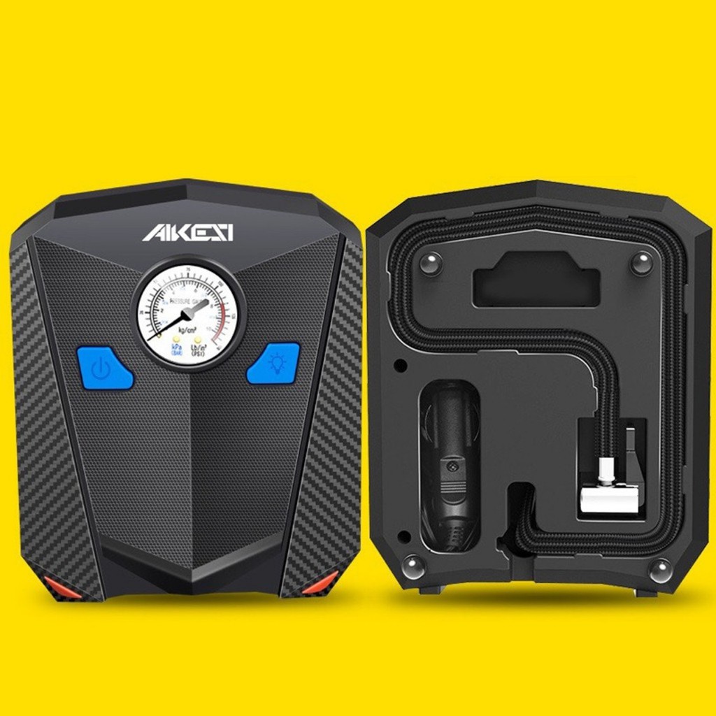 Bơm Lốp Ô Tô Điện Tử AIKESI Tự Ngắt - Kèm Đèn Pin Siêu Sáng | BigBuy360 - bigbuy360.vn