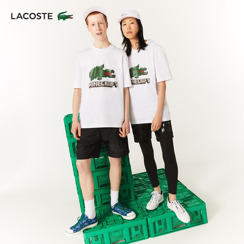 Áo Thun Tay Ngắn Cổ Tròn Dáng Rộng In Chữ LACOSTE MINECRAFT Thời Trang 2022 | Phụ Kiện Cho Máy TH5038 TH5038