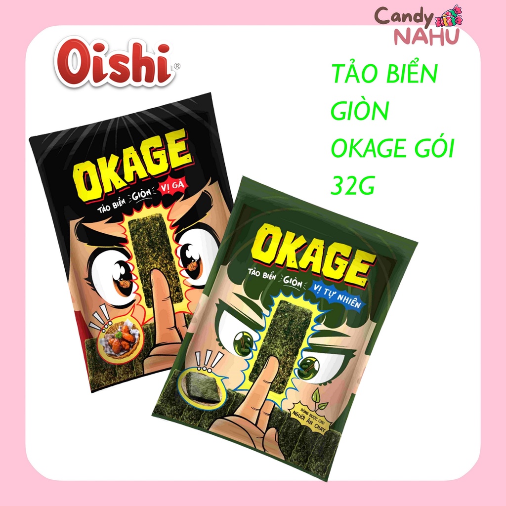 Tảo biển giòn OKAGE Oishi nhập khẩu Thailand gói 32g