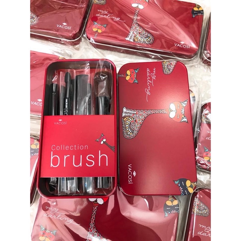 Bộ Cọ Hộp Sắt Vacosi My Darling Travel Brush Set