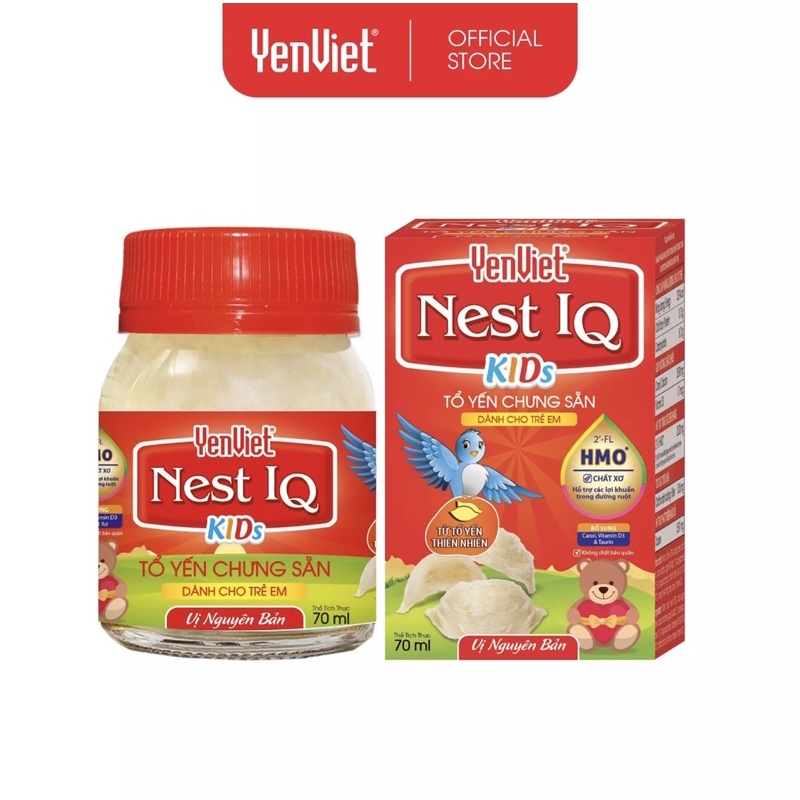 Tổ Yến Chưng Sẵn Trẻ Em YenViet Nest IQ - Lốc 6 lọ